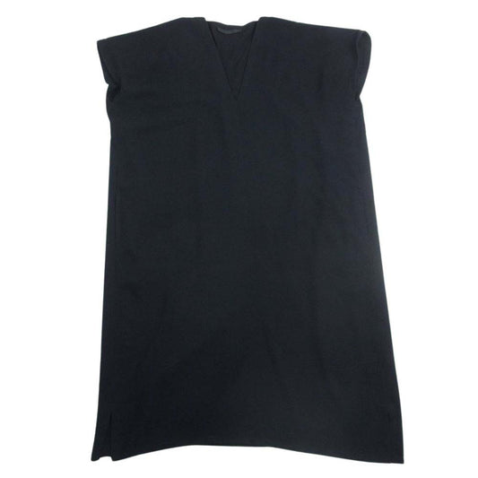 ノワールドミューズ  Back Satin Vネックロング ワンピース ブラック系【中古】