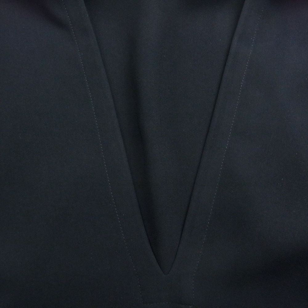 ノワールドミューズ  Back Satin Vネックロング ワンピース ブラック系【中古】
