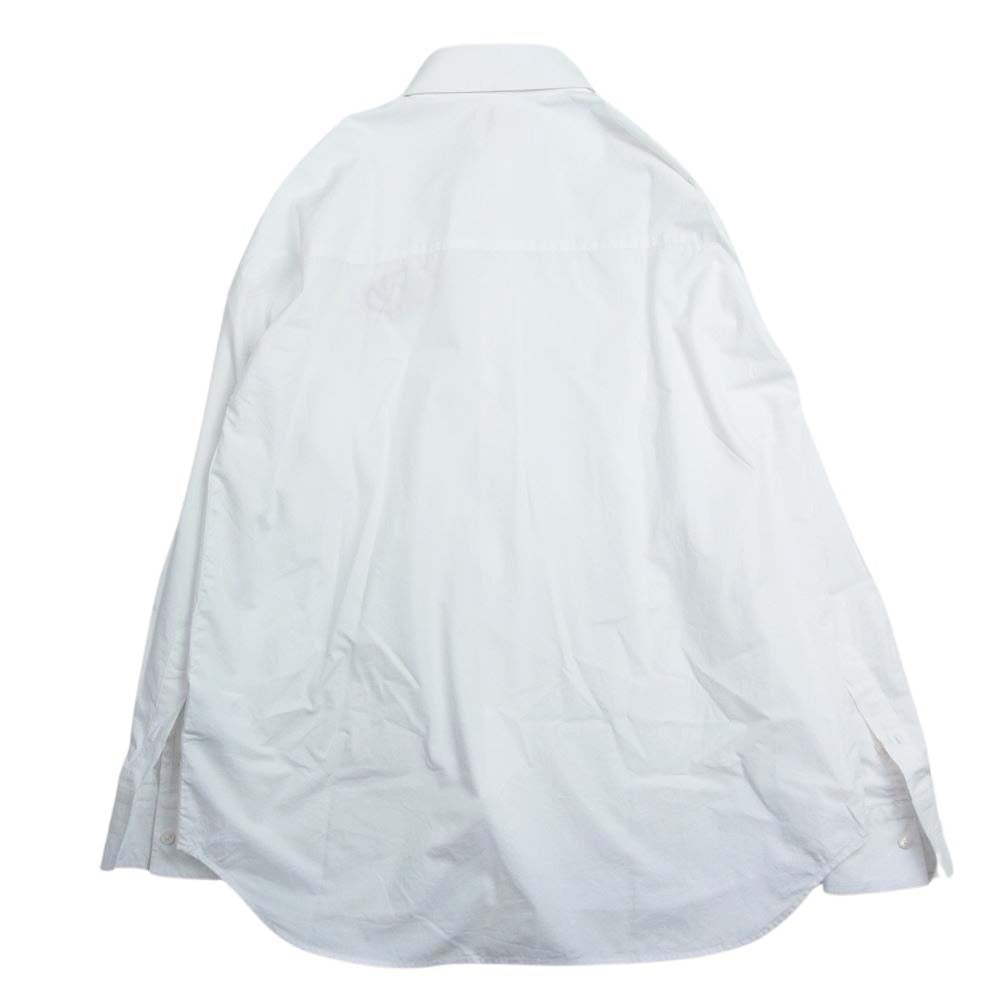 DIESEL ディーゼル Dロゴ刺繍 長袖 シャツ ホワイト系 46【中古】