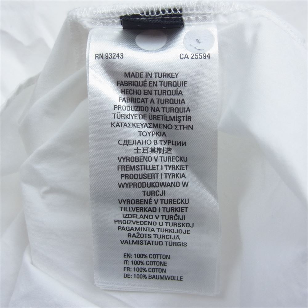 DIESEL ディーゼル Dロゴ刺繍 長袖 シャツ ホワイト系 46【中古】