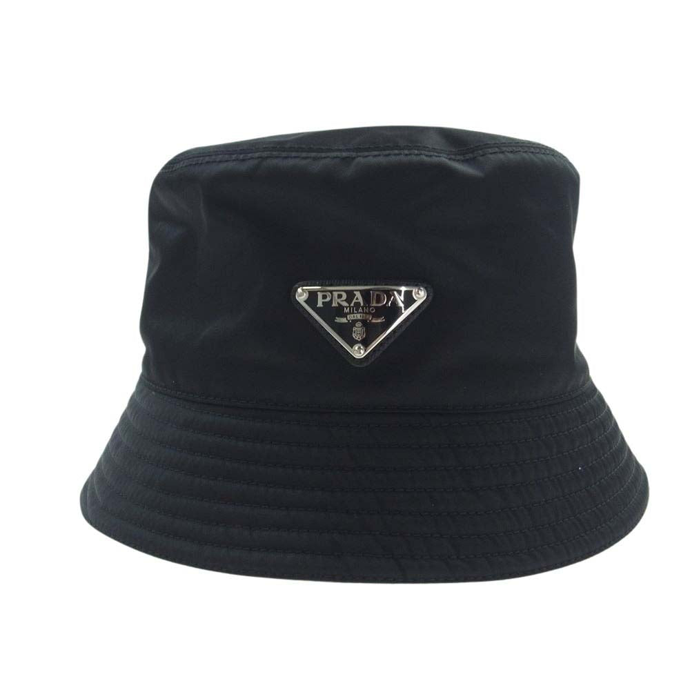 PRADA プラダ 2HC137_2DMI_F0002 Re-Nylon バケット ハット 帽子 ブラック系 L【極上美品】【中古】