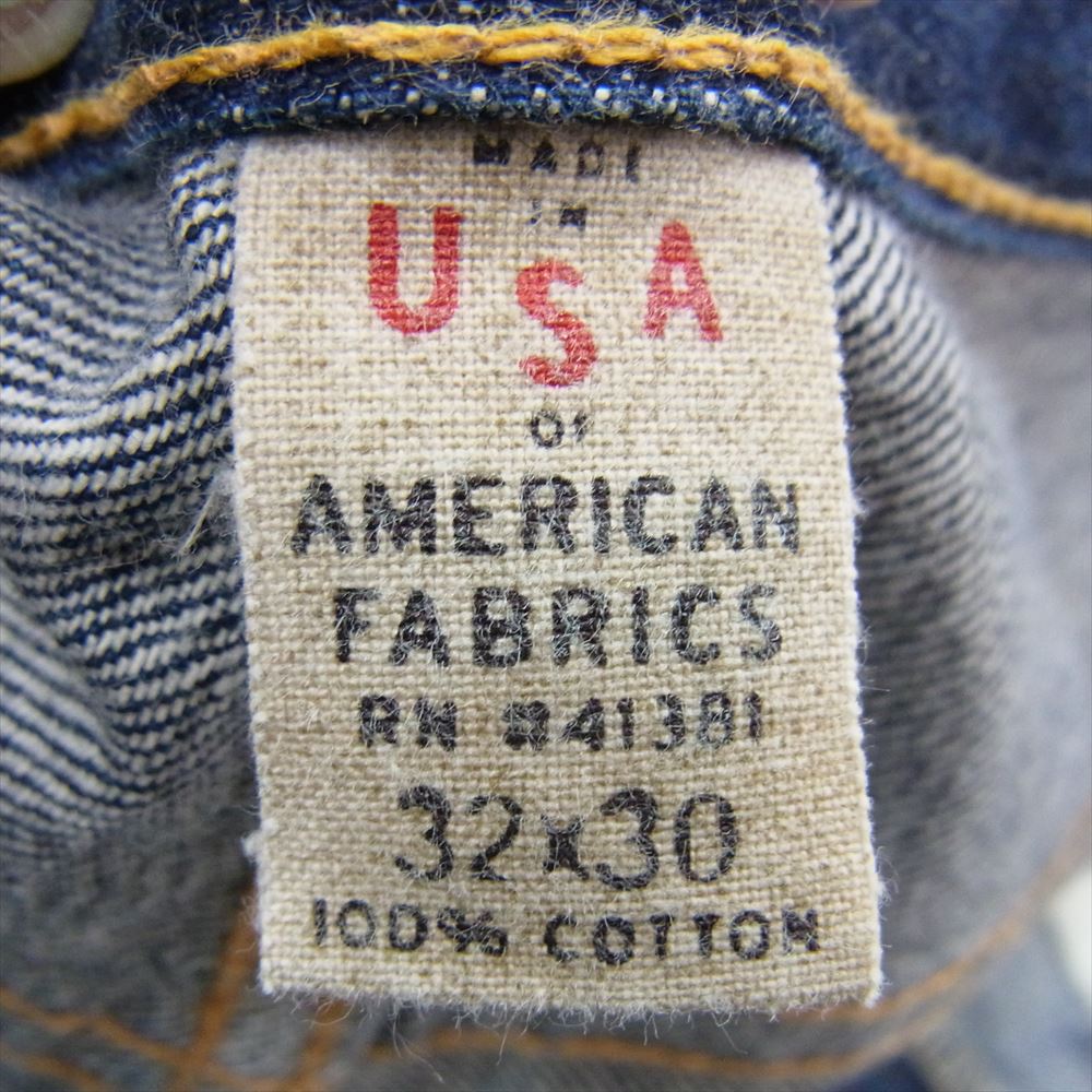 RRL ダブルアールエル RALPH LAUREN ラルフローレン 20159 ストレート デニム パンツ インディゴブルー系 32【中古】