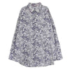 GRAPHPAPER グラフペーパー 22SS GM222-50001 for Liberty Oversized Regular Color Shirt オーバーサイズ フラワー総柄 長袖 シャツ ネイビー系 F【中古】