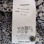 GRAPHPAPER グラフペーパー 22SS GM222-50001 for Liberty Oversized Regular Color Shirt オーバーサイズ フラワー総柄 長袖 シャツ ネイビー系 F【中古】