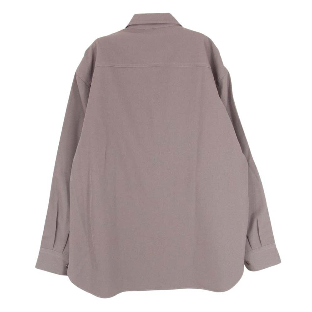AURALEE オーラリー 19AW A9AS03MX WOOL MAX GABARDINE SHIRTS ウールマックスギャバジン 長袖 シャツ カーキ系 3【中古】