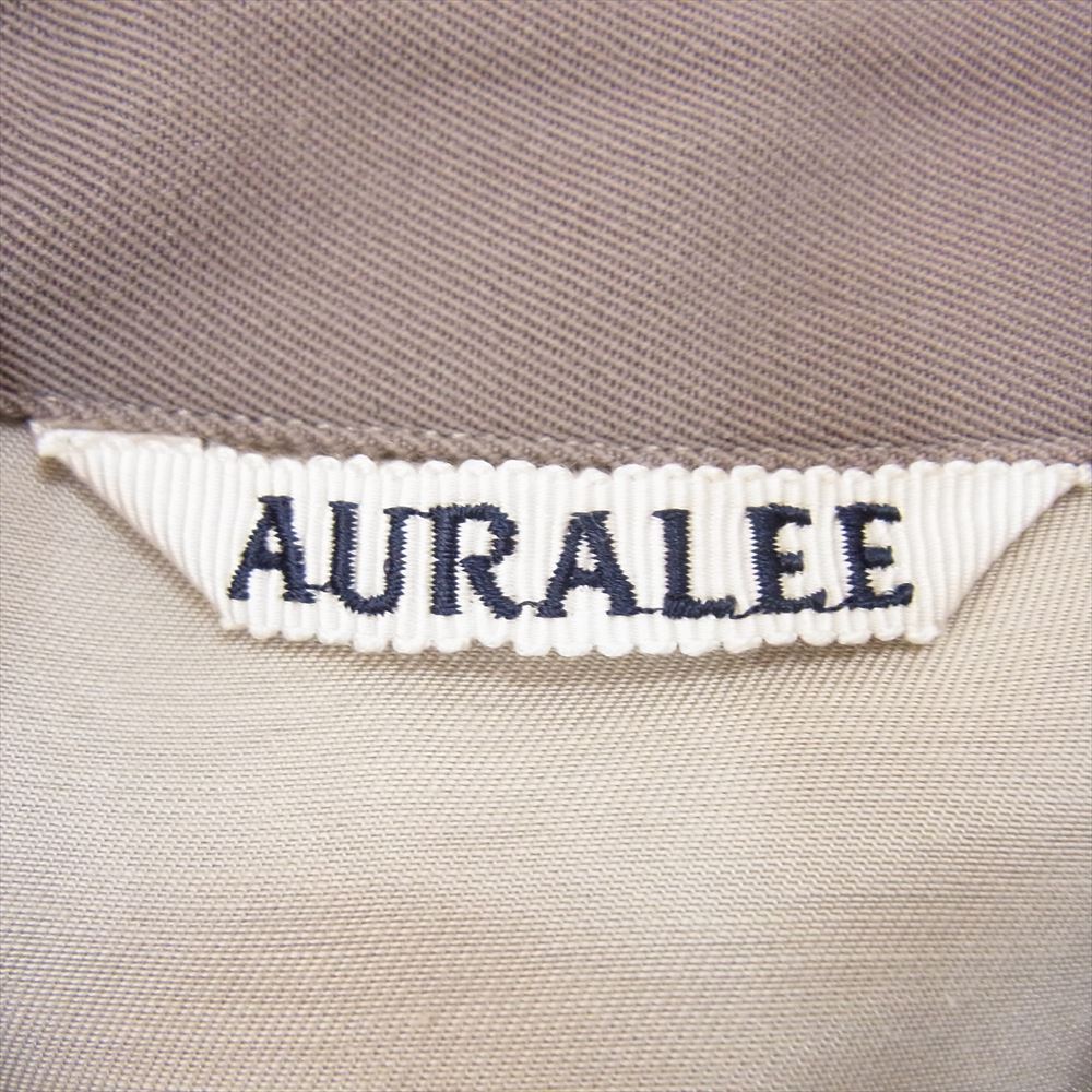 AURALEE オーラリー 19AW A9AS03MX WOOL MAX GABARDINE SHIRTS ウールマックスギャバジン 長袖 シャツ カーキ系 3【中古】