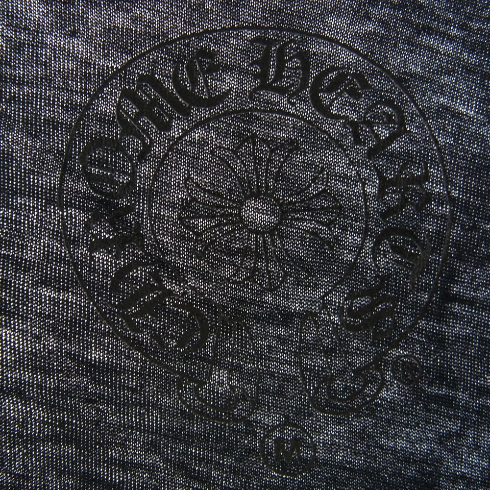 CHROME HEARTS クロムハーツ（原本無） CHプラス プリント ロゴ Vネック 半袖 Tシャツ ブラック系 M【中古】
