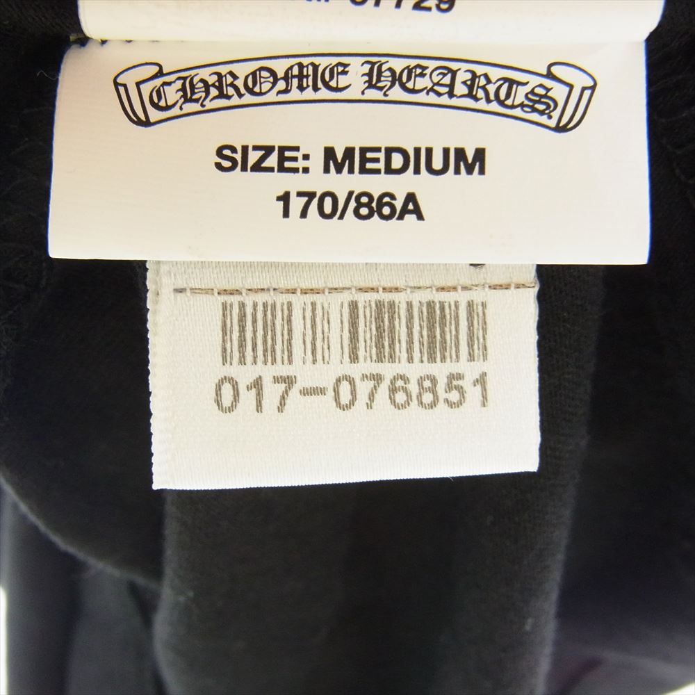 CHROME HEARTS クロムハーツ（原本無） セメタリークロス バック プリント Vネック 半袖 Tシャツ ブラック ブラック系 M【中古】