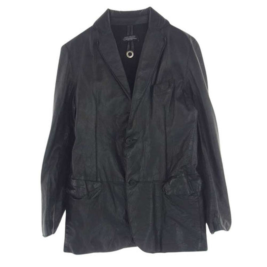 MARCO TAGLIAFERRI マルコタリアフェリ イタリア製 2B レザー テーラードジャケット ブラック系 S【中古】