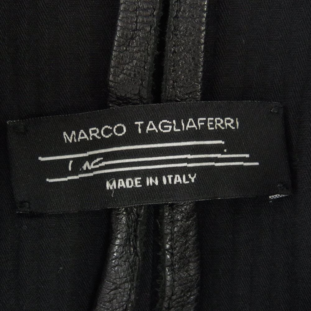 MARCO TAGLIAFERRI マルコタリアフェリ イタリア製 2B レザー テーラードジャケット ブラック系 S【中古】