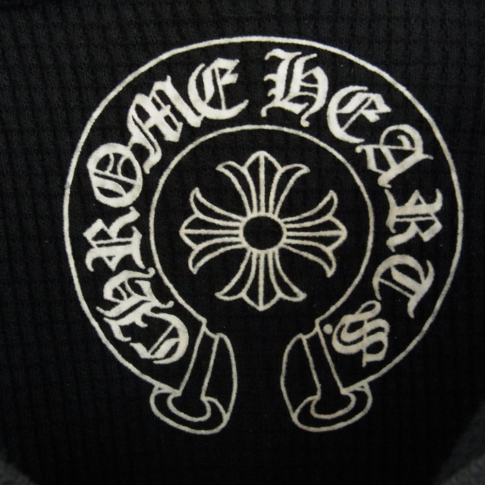 CHROME HEARTS クロムハーツ（原本無） 国内正規品 スタープリント スクロールラベル 裏地サーマル ダガージップ フルジップ パーカー ブラック系 S【中古】