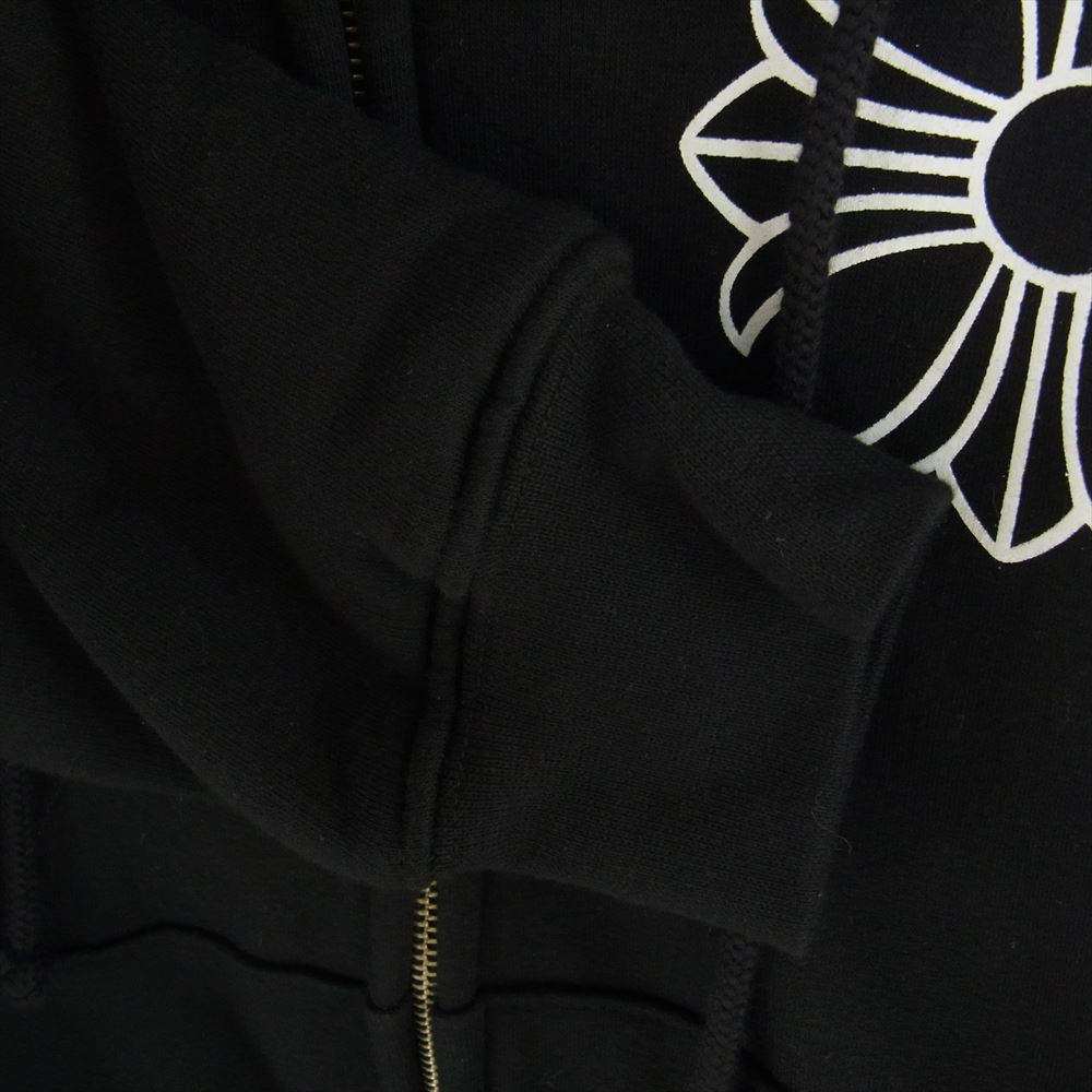 CHROME HEARTS クロムハーツ（原本無） 国内正規品 CHプラス バックロゴプリント 裏地サーマル ダガージップ フルジップ パーカー ブラック系 S【中古】