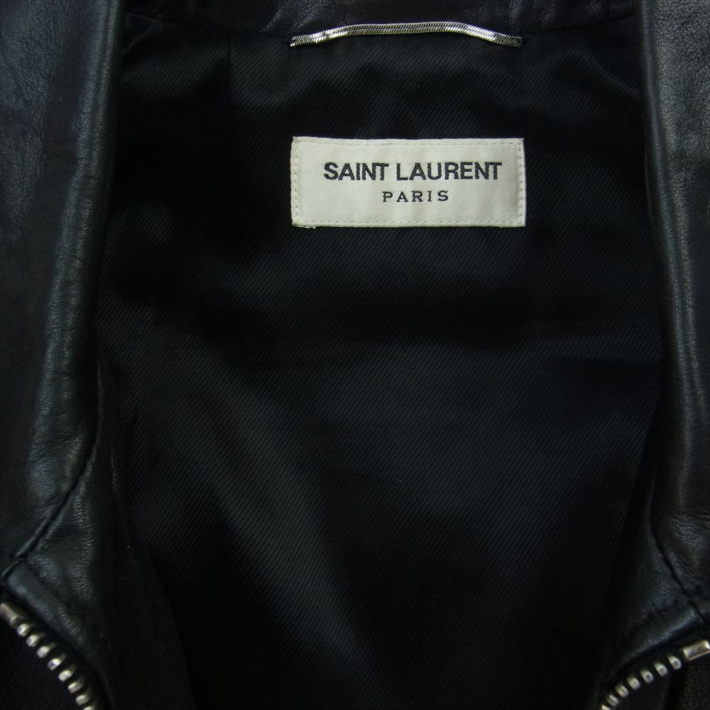 SAINT LAURENT サンローラン 14AW 361845 Y5GF1 エディ期 国内正規品 L01 シングル ライダース レザー ジャケット ブラック系 46【中古】