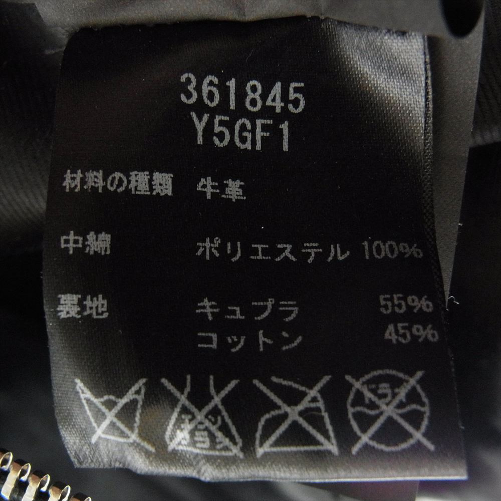 SAINT LAURENT サンローラン 14AW 361845 Y5GF1 エディ期 国内正規品 L01 シングル ライダース レザー ジャケット ブラック系 46【中古】