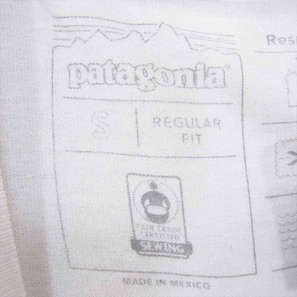 patagonia パタゴニア 19SS ハワイ限定 パタロハ プリント オーガニックコットン 長袖 Tシャツ カットソー ホワイト系 S【中古】