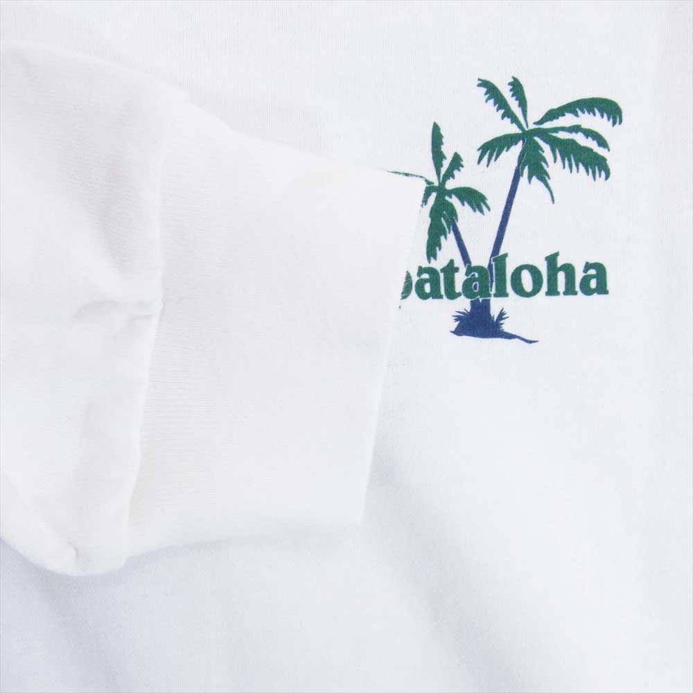 patagonia パタゴニア 19SS ハワイ限定 パタロハ プリント オーガニックコットン 長袖 Tシャツ カットソー ホワイト系 S【中古】