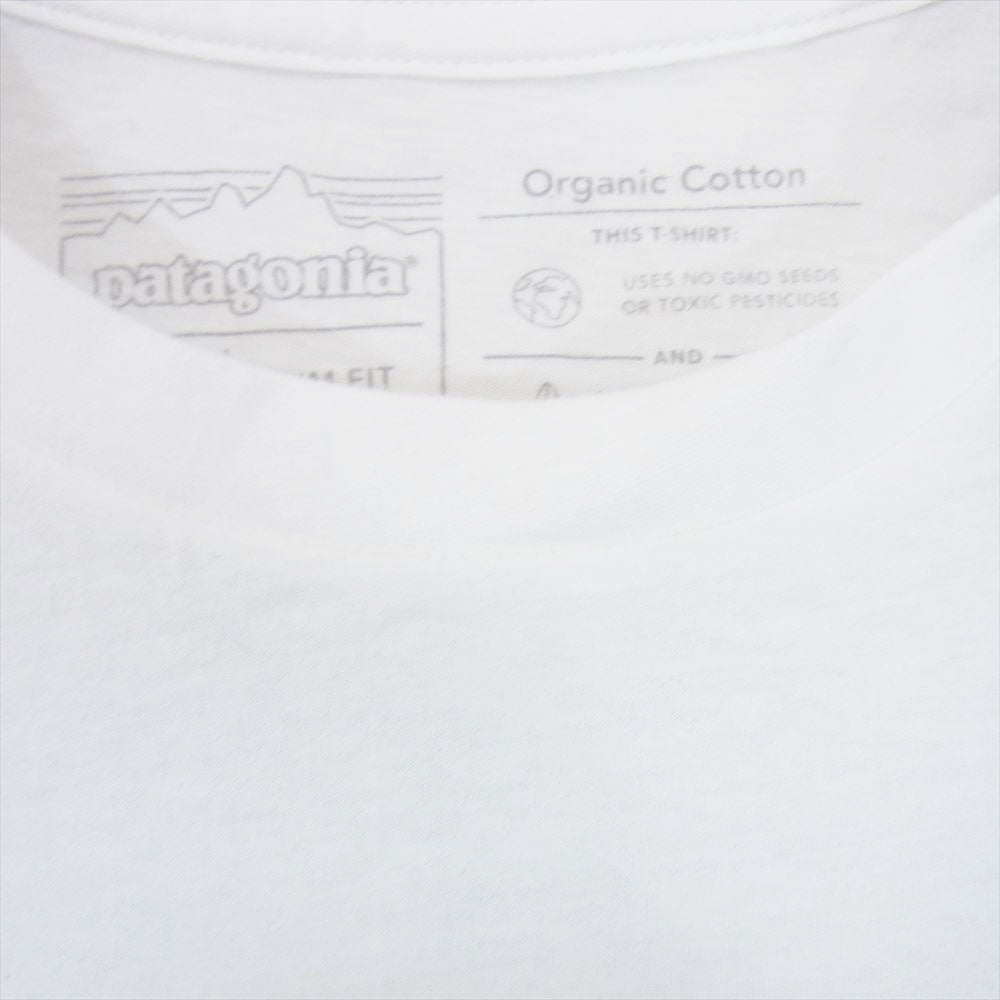 patagonia パタゴニア ハワイ ホノルル店限定 プリント オーガニックコットン 半袖 Tシャツ ホワイト系 M【極上美品】【中古】