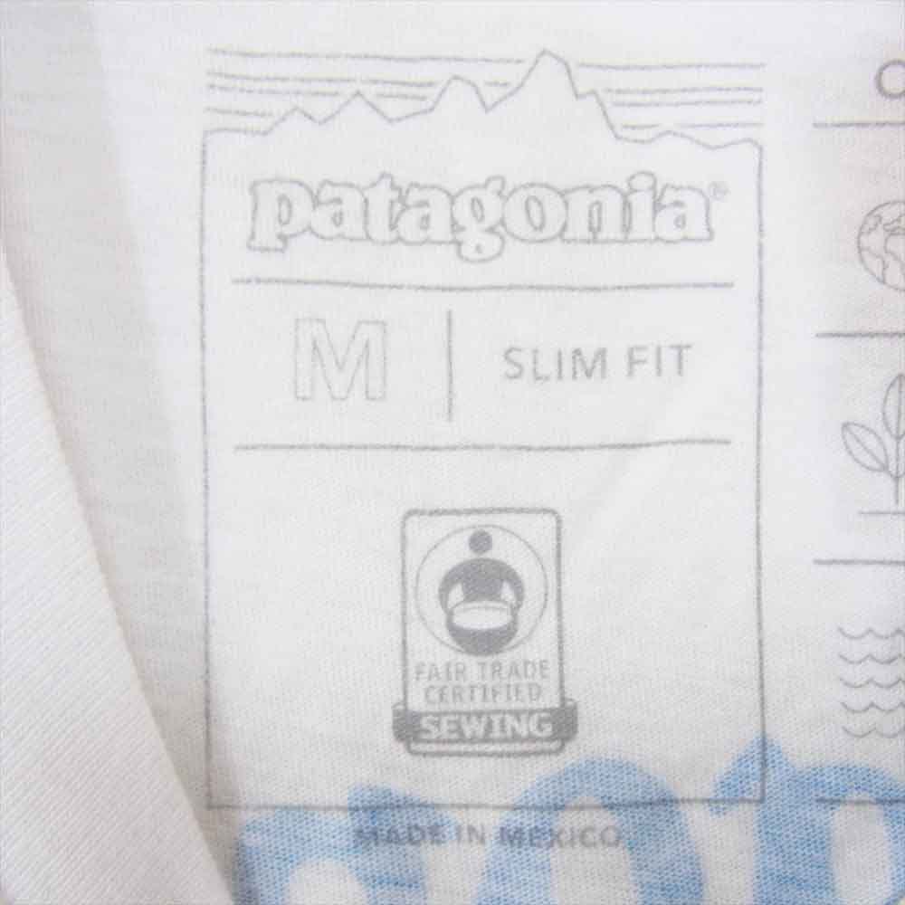 patagonia パタゴニア ハワイ ホノルル店限定 プリント オーガニックコットン 半袖 Tシャツ ホワイト系 M【極上美品】【中古】