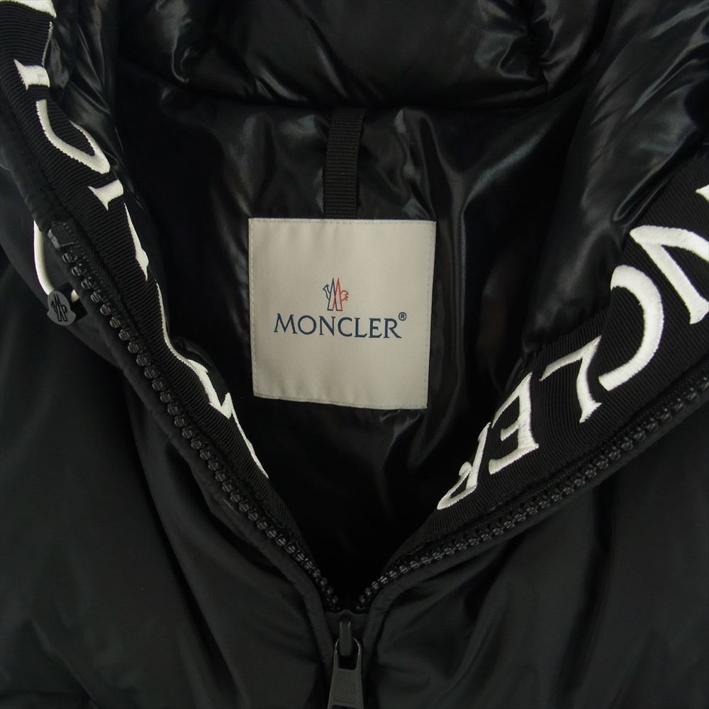 MONCLER モンクレール MONTCLA GIUBBOTTO モンクラー ロゴ 刺繍 ダウン ジャケット ブラック系 2【美品】【中古】
