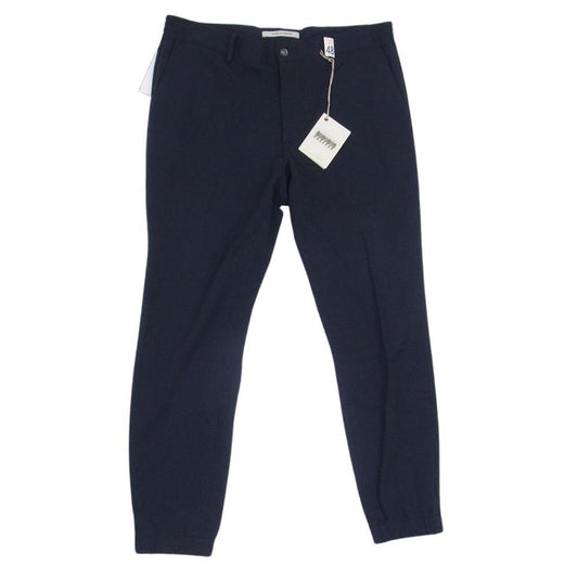 ジャブスアルキヴィオ  A5961 イタリア製 GIORGIONE スタンダードサマージャージー 裾シャーリング パンツ ネイビー ネイビー系 48【中古】