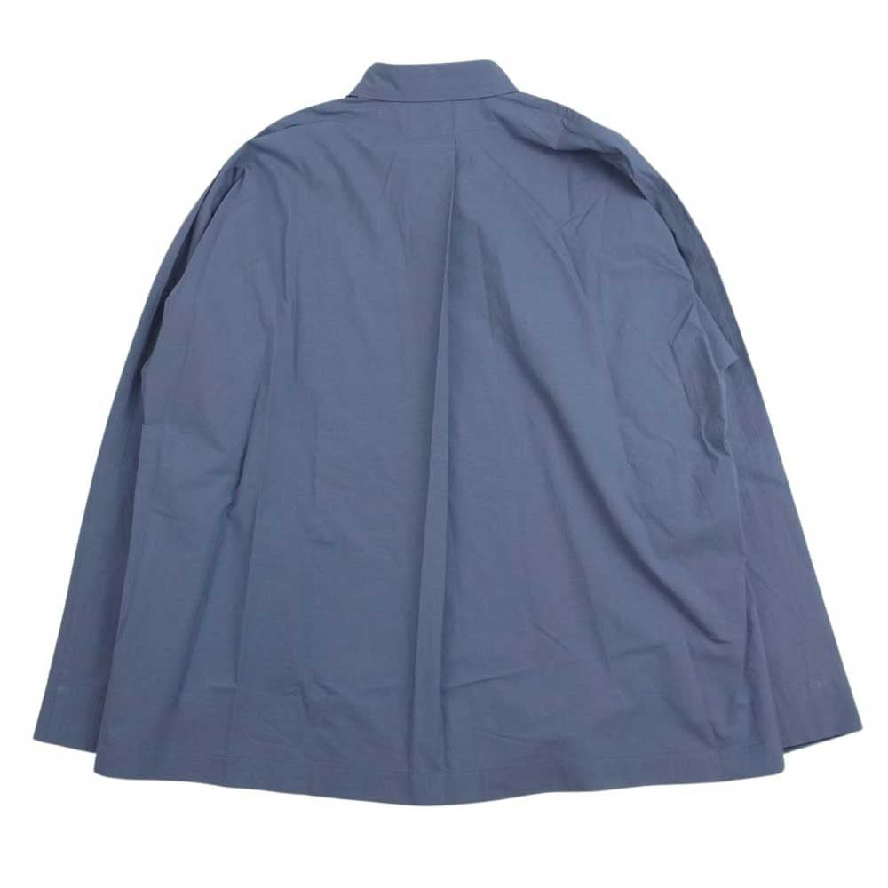 HOMME PLISSE ISSEY MIYAKE オム プリッセ イッセイミヤケ 23AW HP33FJ346 STREAMLINE SHIRT ストリーム シャツ ビッグポケット 長袖 シャツ ブルー系 3【中古】
