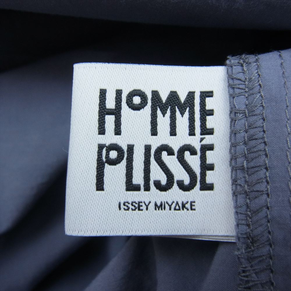 HOMME PLISSE ISSEY MIYAKE オム プリッセ イッセイミヤケ 23AW HP33FJ346 STREAMLINE SHIRT ストリーム シャツ ビッグポケット 長袖 シャツ ブルー系 3【中古】
