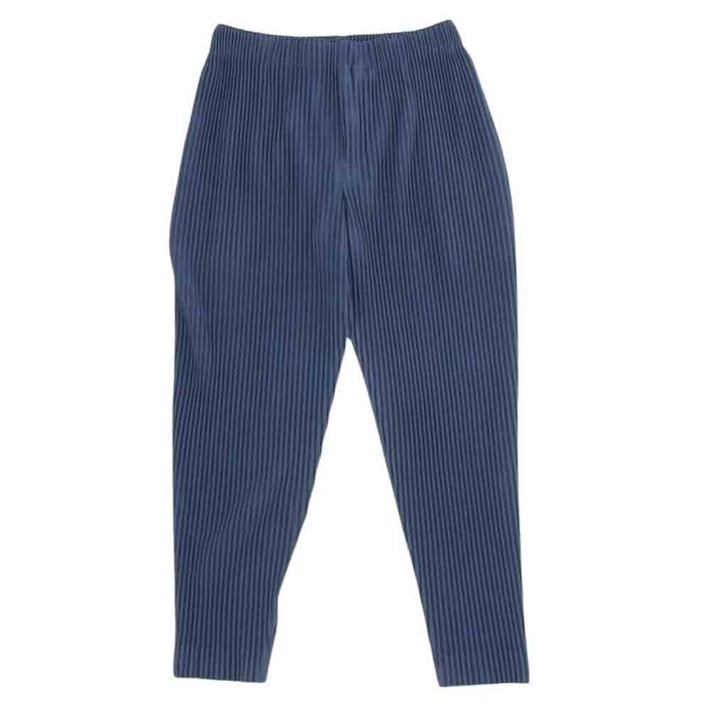 HOMME PLISSE ISSEY MIYAKE オム プリッセ イッセイミヤケ HP41JF109 MONTHLY COLOR FEBRUARY PLEATS BOTTOMS プリーツ ボトムス ヘリンボーン プリーツパンツ ブルー ブルー系 2【中古】