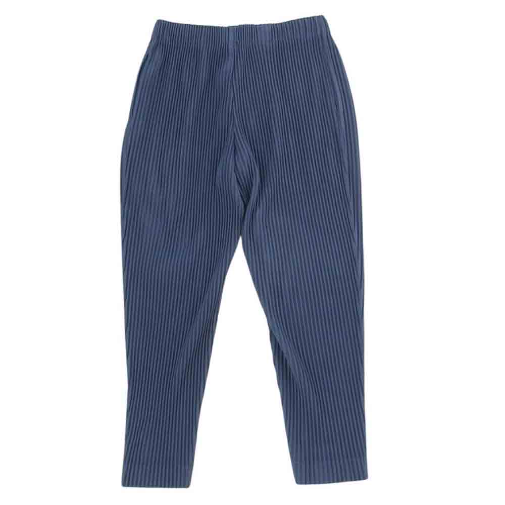 HOMME PLISSE ISSEY MIYAKE オム プリッセ イッセイミヤケ HP41JF109 MONTHLY COLOR FEBRUARY PLEATS BOTTOMS プリーツ ボトムス ヘリンボーン プリーツパンツ ブルー ブルー系 2【中古】