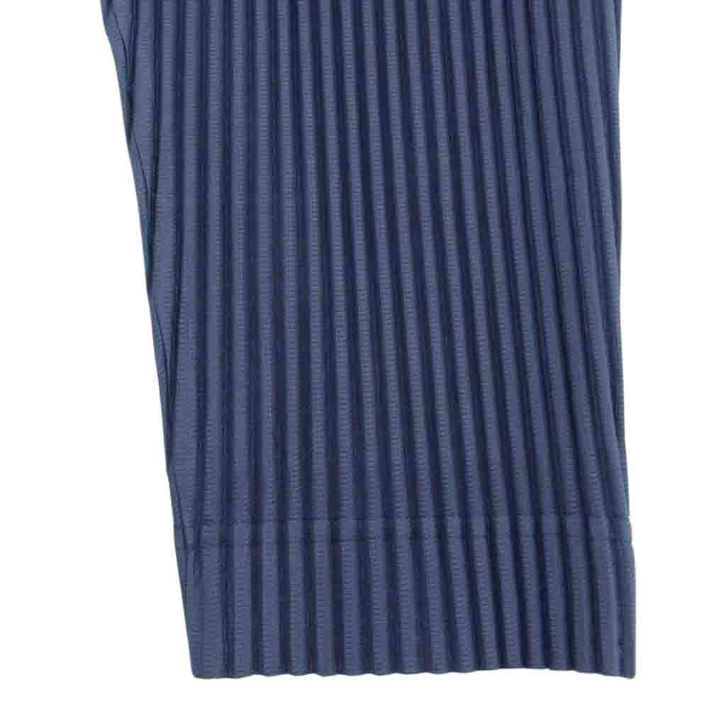 HOMME PLISSE ISSEY MIYAKE オム プリッセ イッセイミヤケ HP41JF109 MONTHLY COLOR FEBRUARY PLEATS BOTTOMS プリーツ ボトムス ヘリンボーン プリーツパンツ ブルー ブルー系 2【中古】