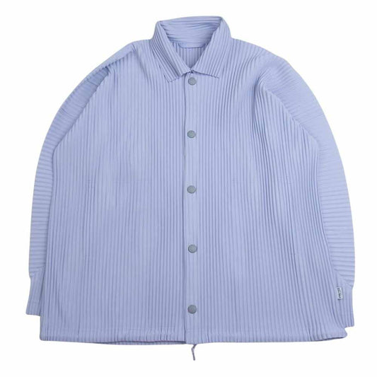 HOMME PLISSE ISSEY MIYAKE オム プリッセ イッセイミヤケ 24SS HP41JC106 MONTHLY COLOR FEBRUARY プリーツ スナップボタン ブルゾン ジャケット パープル系 3【美品】【中古】