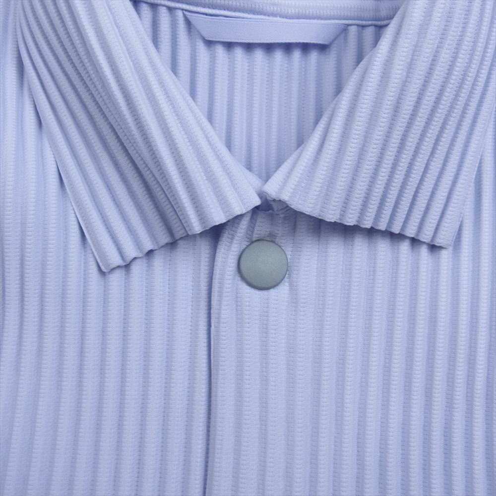 HOMME PLISSE ISSEY MIYAKE オム プリッセ イッセイミヤケ 24SS HP41JC106 MONTHLY COLOR FEBRUARY プリーツ スナップボタン ブルゾン ジャケット パープル系 3【美品】【中古】