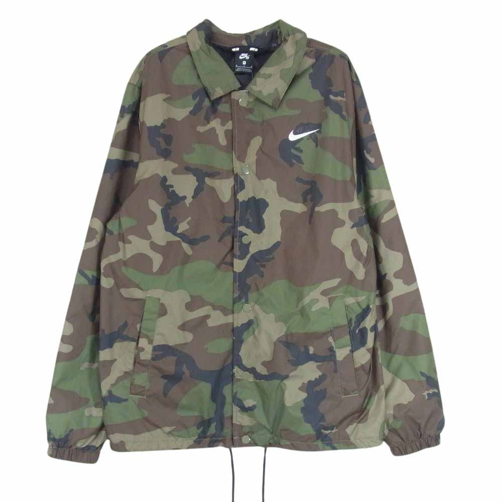 NIKE ナイキ AT9913-222 ICON COACH JACKET アイコン カモ 迷彩 ナイロン コーチ ジャケット カーキ系 M【中古】