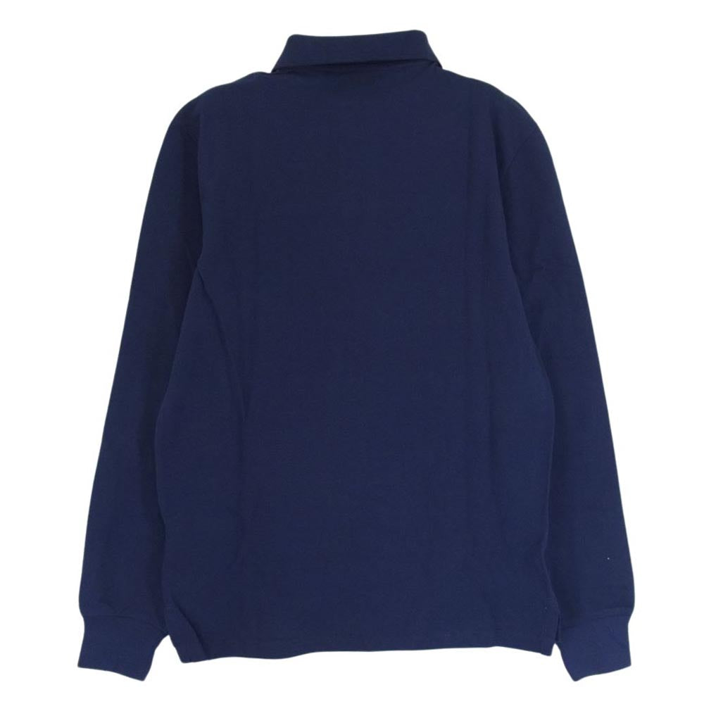 POLO RALPH LAUREN ポロ・ラルフローレン CUSTOM SLIM FIT カスタム スリム フィット 鹿の子 長袖 ポロシャツ ネイビー ネイビー系 S/P【中古】