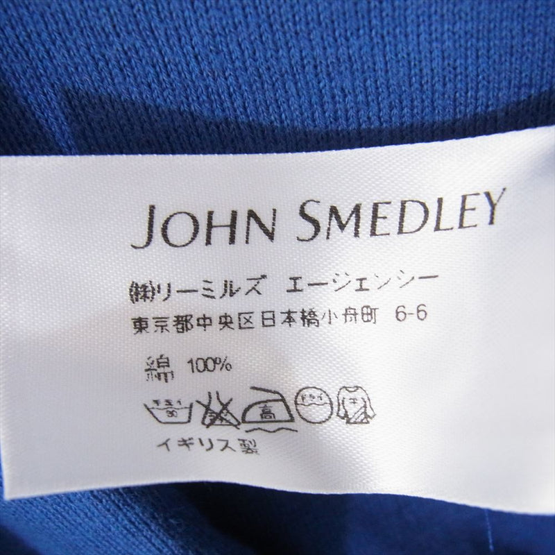 JOHN SMEDLEY ジョンスメドレー オープンカラー ニット 半袖 シャツ ブルー系 S【中古】