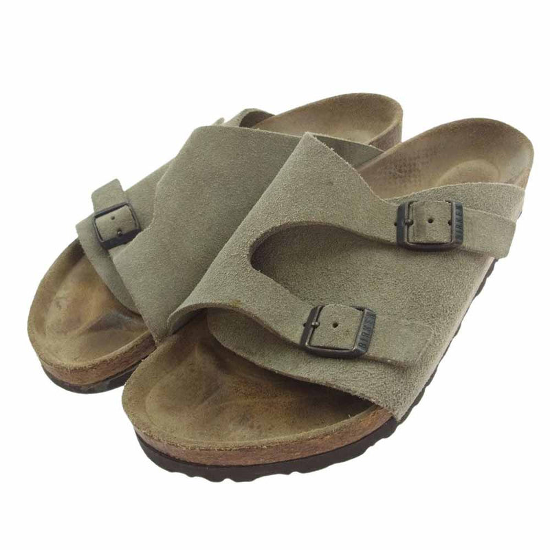 BIRKENSTOCK ビルケンシュトック ZURICH チューリッヒ スエード レザー サンダル ベージュ系 39【中古】