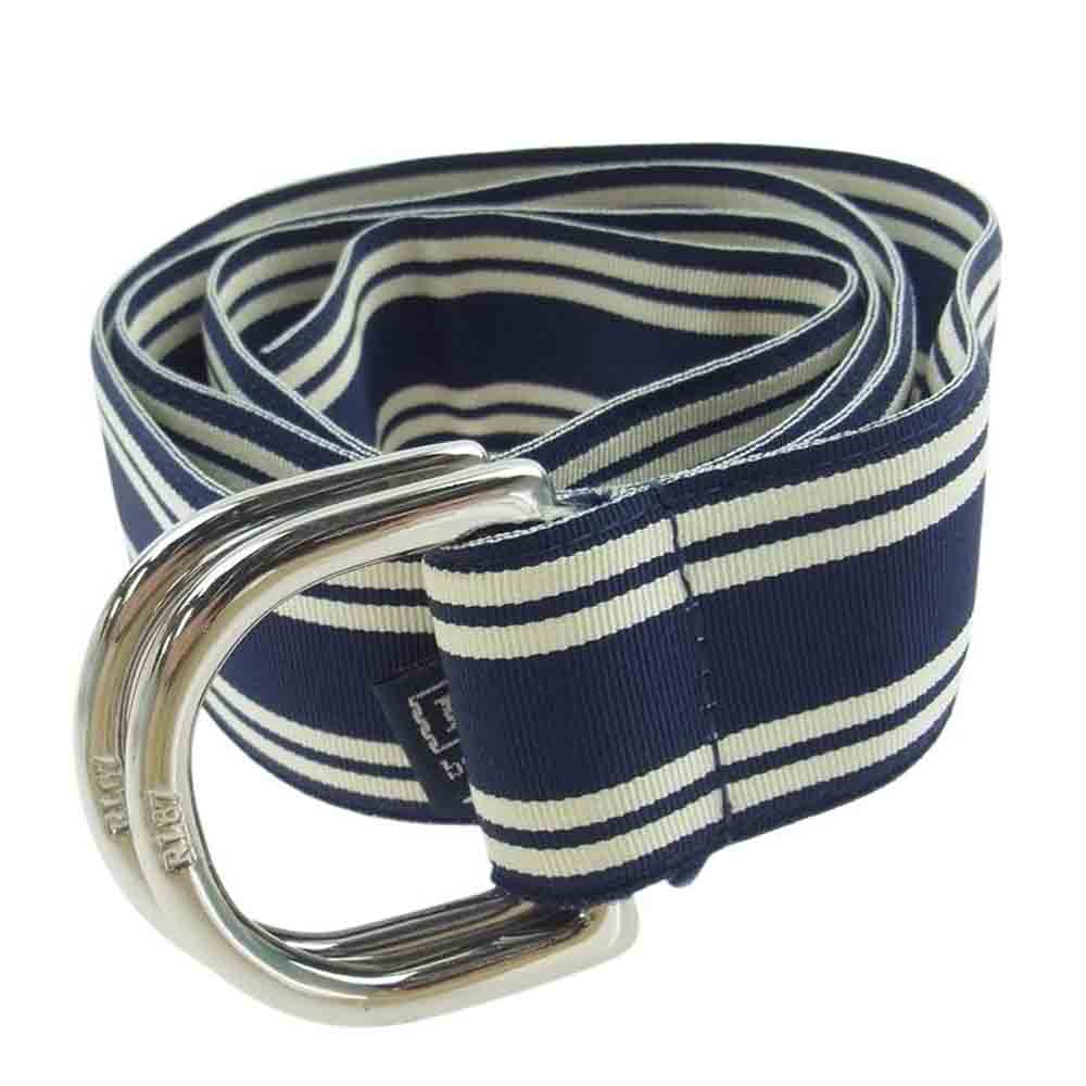 POLO RALPH LAUREN ポロ・ラルフローレン ストライプ ボーダー マリン ベルト ネイビー系【中古】