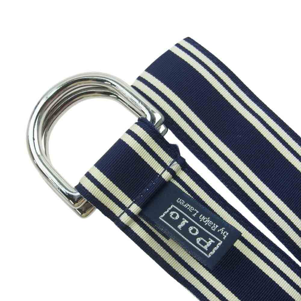 POLO RALPH LAUREN ポロ・ラルフローレン ストライプ ボーダー マリン ベルト ネイビー系【中古】