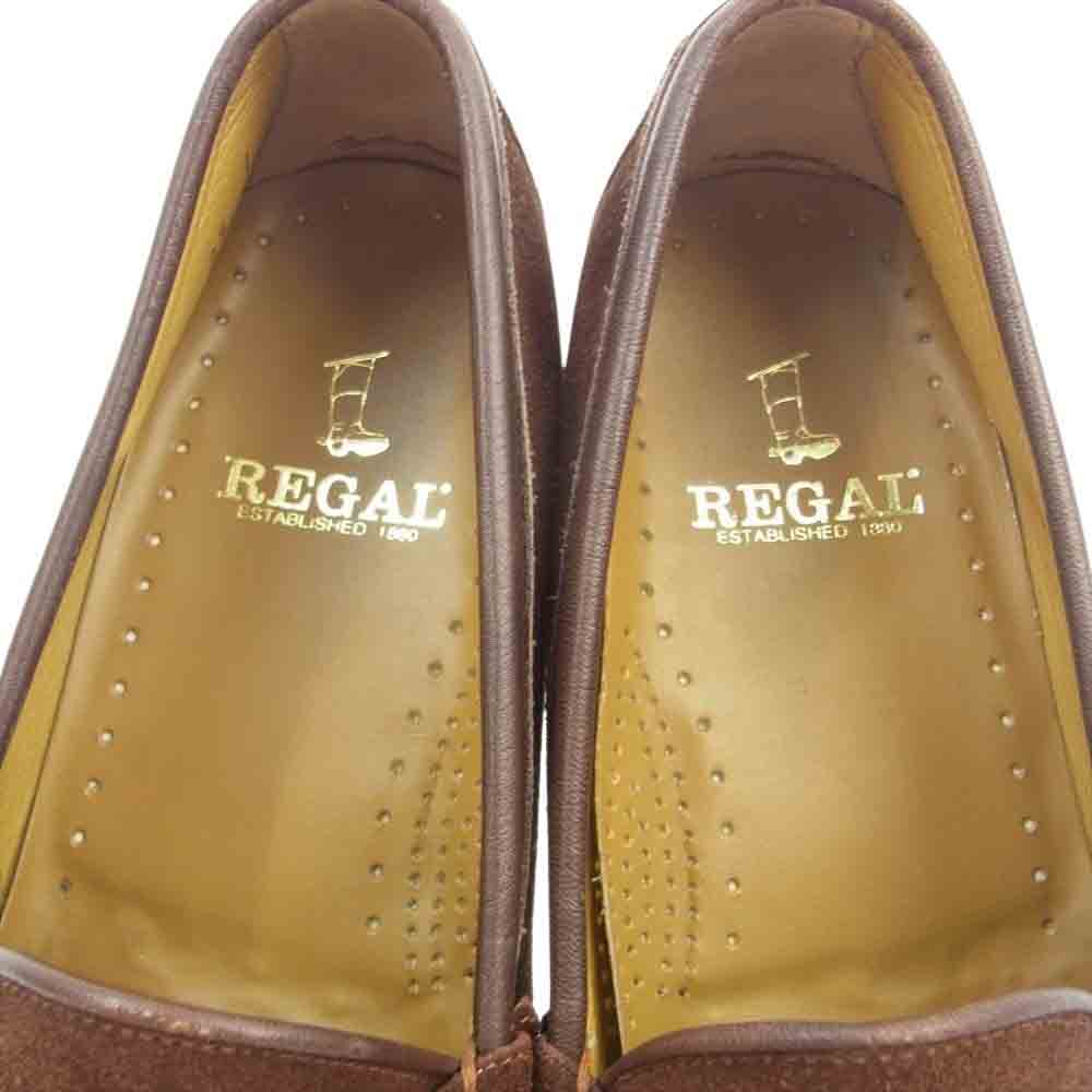 REGAL リーガル スエード ビット ローファー ブラウン系 25【中古】
