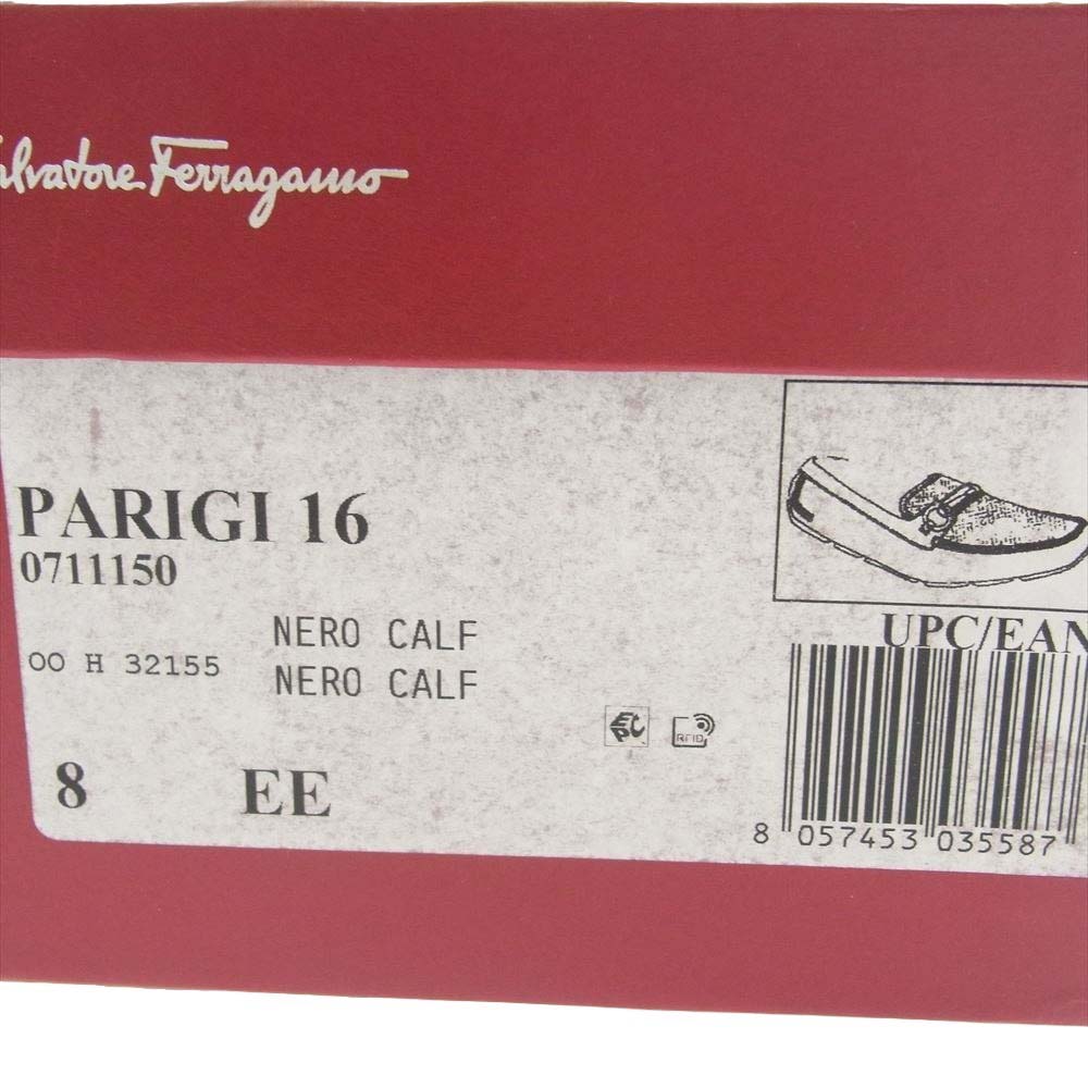 Salvatore Ferragamo サルヴァトーレフェラガモ ガンチーニエンボス レザー ローカット スニーカー ホワイト系 グリーン系 M 7.5【中古】