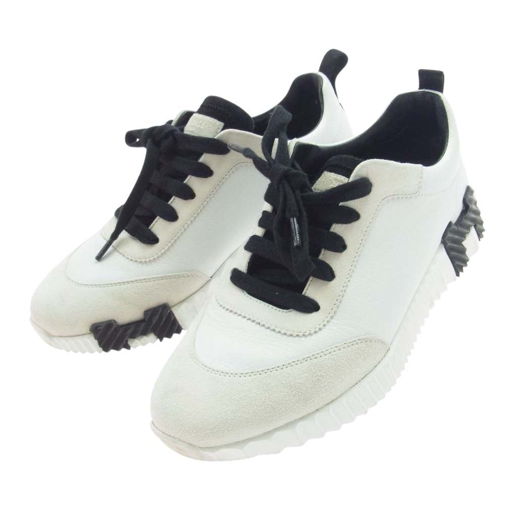 HERMES エルメス BOUNCING バウンシング ロゴ スニーカー ホワイト系 37.5【中古】