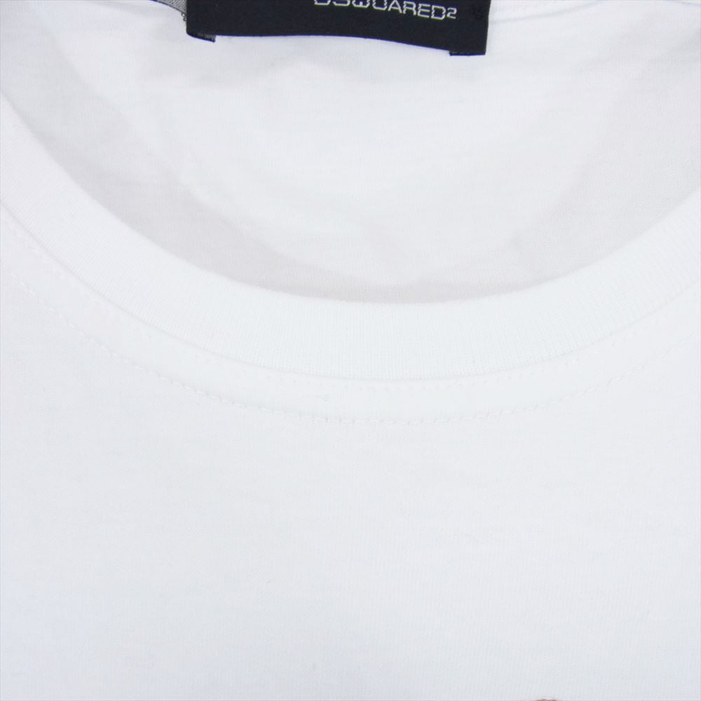DSQUARED2 ディースクエアード I ONLY PARTY アイオンリーパーティ 半袖 Tシャツ カットソー ホワイト系 S【中古】
