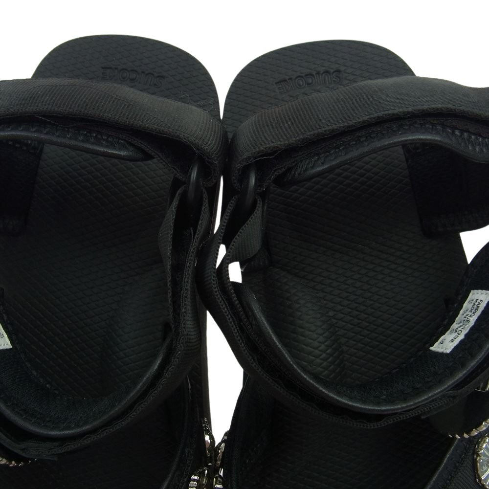 TOGA トーガ PULLA プルラ SUICOKE スイコック 別注 TC31-AJ502-BLK スタッズ ウエスタンバックル ストラップ サンダル ブラック系 26cm【中古】