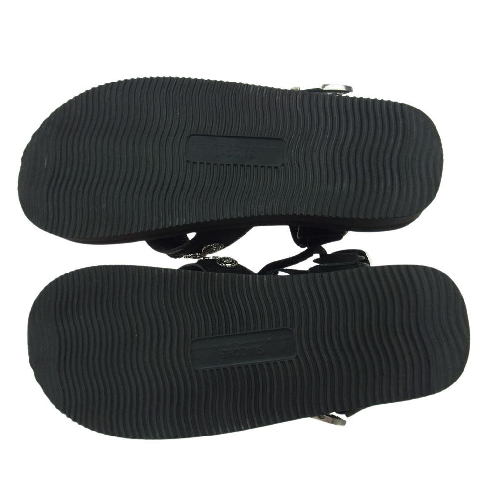 TOGA トーガ PULLA プルラ SUICOKE スイコック 別注 TC31-AJ502-BLK スタッズ ウエスタンバックル ストラップ サンダル ブラック系 26cm【中古】