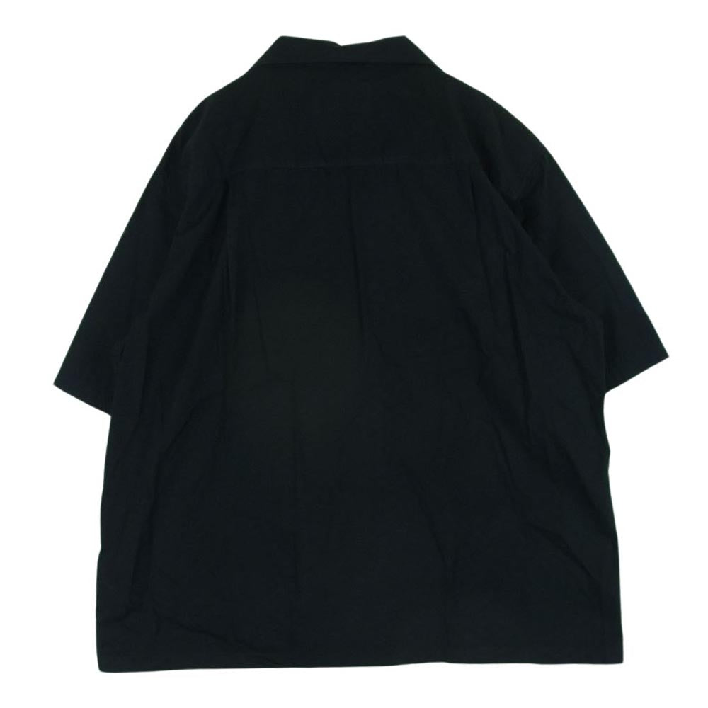 NOMA t.d. 22SS N33-EM02 DREAM SS Shirt Hand Embroidery ドリーム ショートスリーブ ハンドエンブロイダリー フラワー刺繍 オーバーサイズ 半袖 オープンカラー シャツ ブラック系 5【中古】