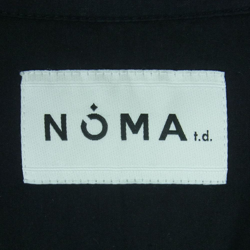 NOMA t.d. 22SS N33-EM02 DREAM SS Shirt Hand Embroidery ドリーム ショートスリーブ ハンドエンブロイダリー フラワー刺繍 オーバーサイズ 半袖 オープンカラー シャツ ブラック系 5【中古】