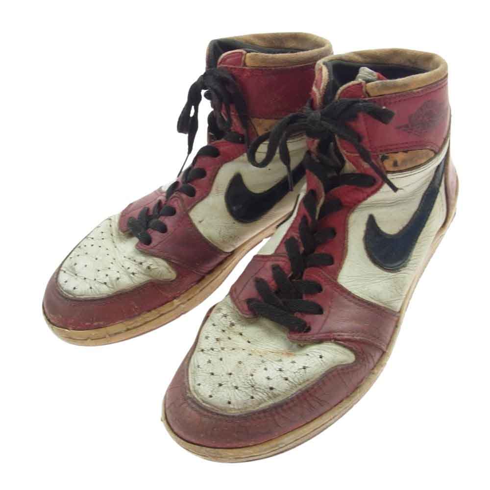 NIKE ナイキ Jordan 1 High 1985年製 ヴィンテージ  OG Chicago エアジョーダン1 ハイ OG シカゴ ハイカットスニーカー レッド系【中古】