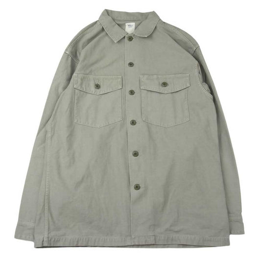 Ron Herman ロンハーマン 352700044 1071 22SS California Utility Shirt カリフォルニア ユーティリティ ウォッシュ ミリタリー シャツ ジャケット ベージュ系 XL【中古】