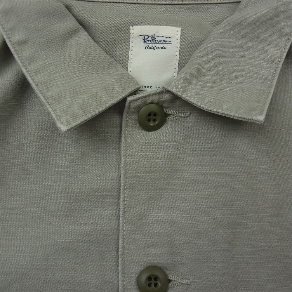 Ron Herman ロンハーマン 352700044 1071 22SS California Utility Shirt カリフォルニア ユーティリティ ウォッシュ ミリタリー シャツ ジャケット ベージュ系 XL【中古】