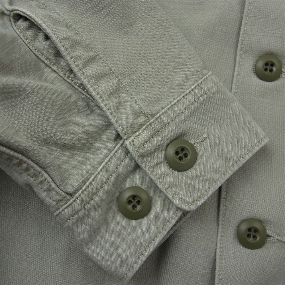 Ron Herman ロンハーマン 352700044 1071 22SS California Utility Shirt カリフォルニア ユーティリティ ウォッシュ ミリタリー シャツ ジャケット ベージュ系 XL【中古】