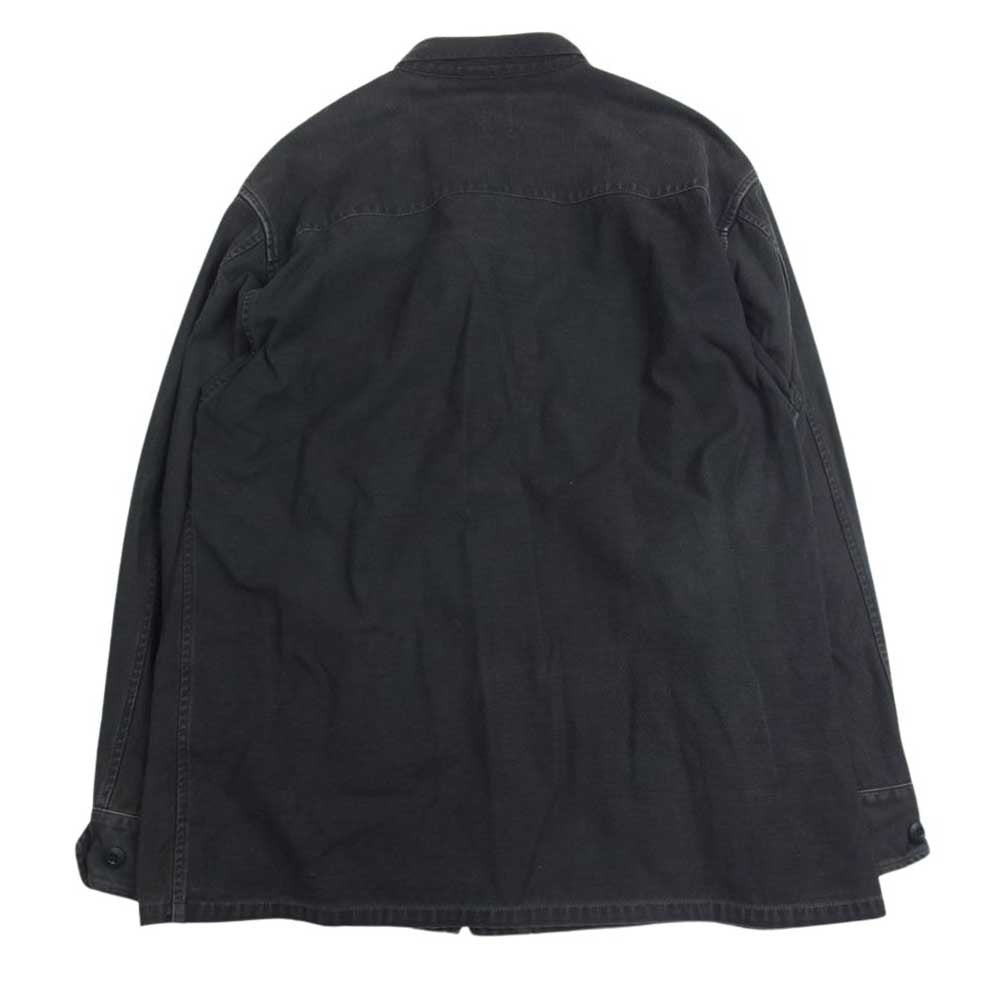 Ron Herman ロンハーマン 22SS 3520400028 1071 Jungle Fatigue Jacket 製品染め ウォッシュ加工 バックサテン ジャングル ファティーグ ジャケット ブラック系 XL【中古】